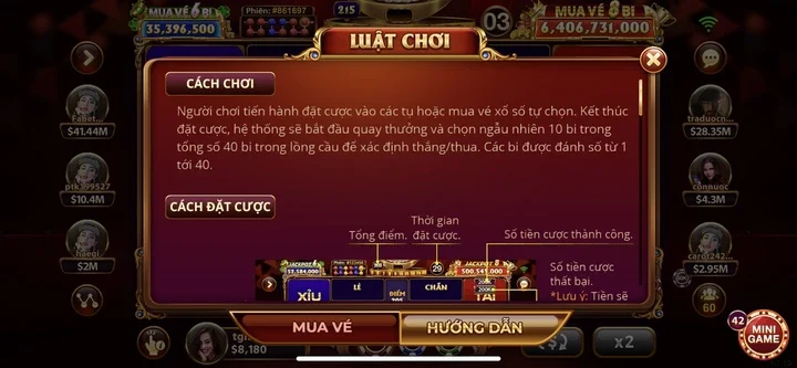 Cách chơi game Keno Zowin