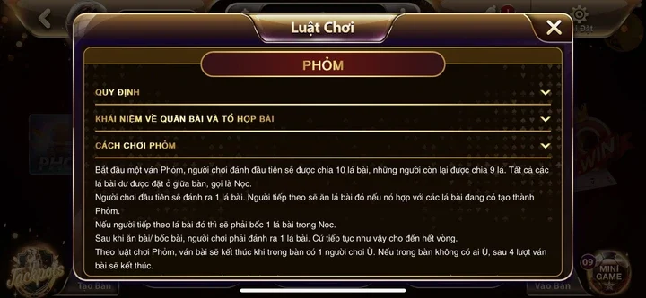 Tìm hiểu chi tiết về luật chơi game bài Phỏm Zowin 